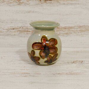 Handpainted Floral Vase  Boho Bohemian  4.5" tall